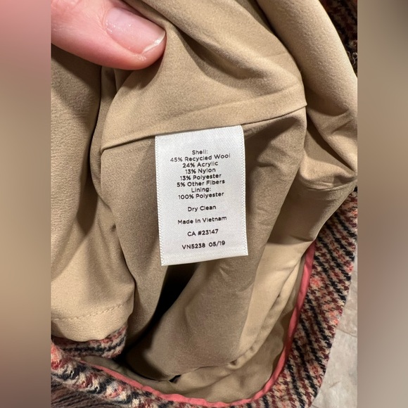 Talbots Plaid Check Wool Blend Skirt Size 8 Red Beige Mini A Line Lined Career - Picture 7 of 7